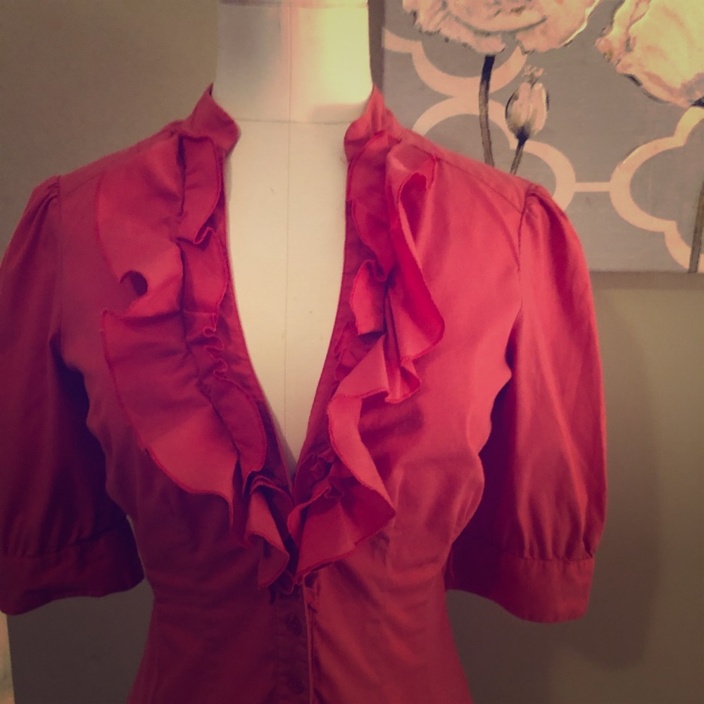 Ruffled Button Down Top. - image 1